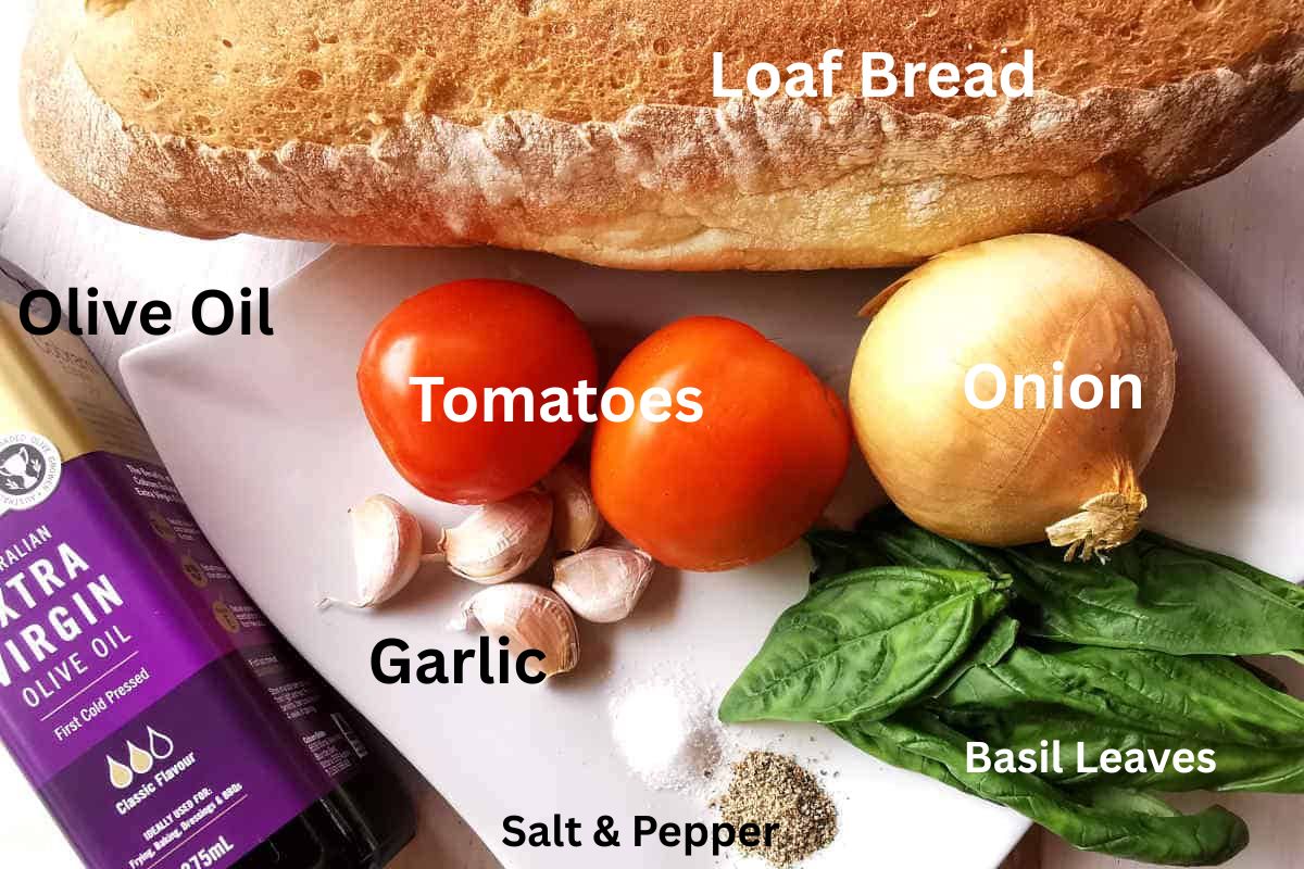 Ingredients needed for the recipe.