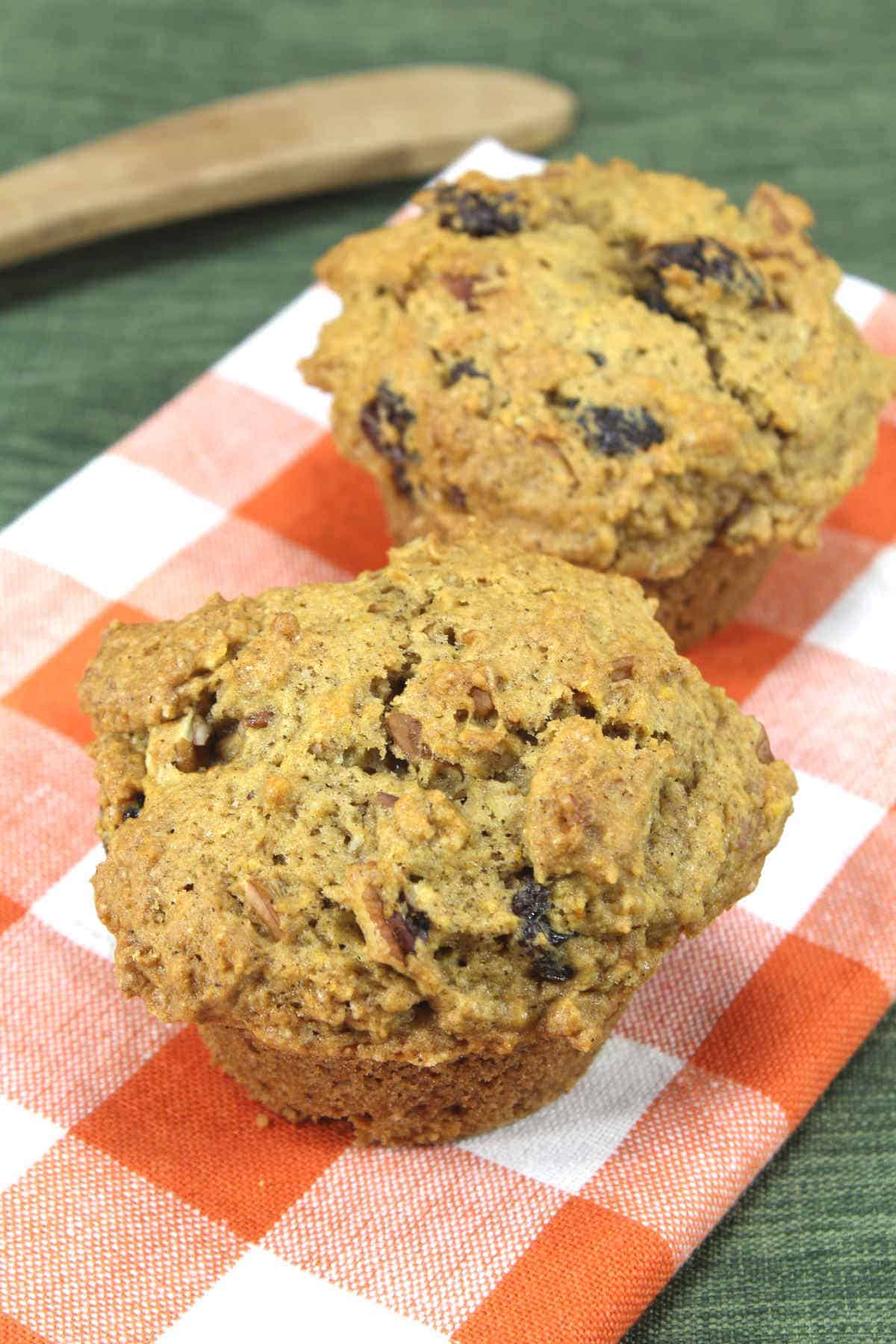 pumpkin muffins ready to eat