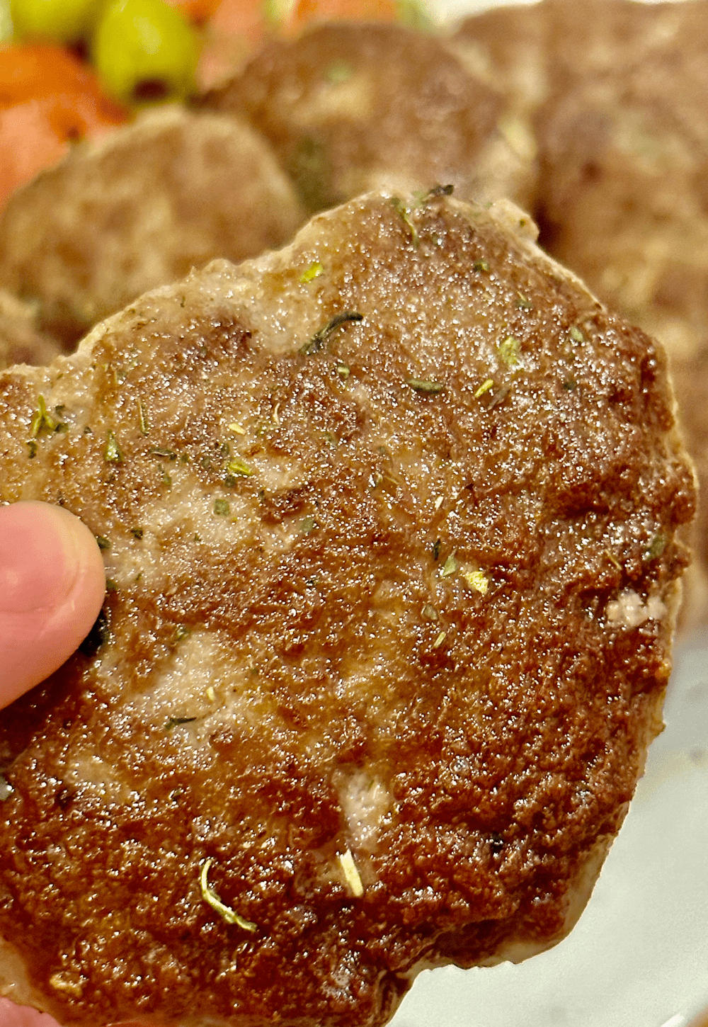 Sourdough infused extra lean ground beef burger patties are served.